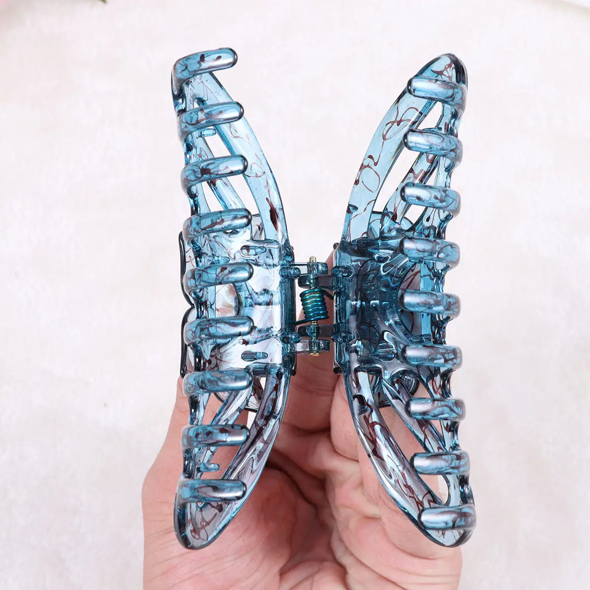 

Заколка-краб для волос большого размера, элегантная, прочная конструкция, нескользящие зубцы с фиксацией, для женщин и девочек, для укладки волос, защита от влаги при душе, универсальная