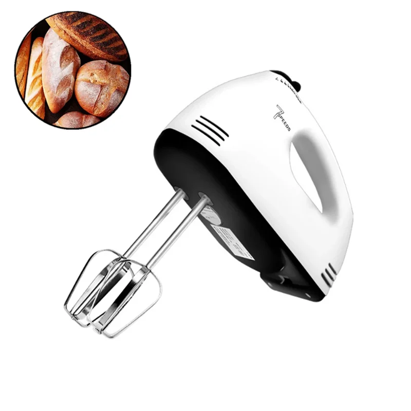 Handheld electric egg beater, household automatic mixer, egg white and cream beater, mini 7-speed white