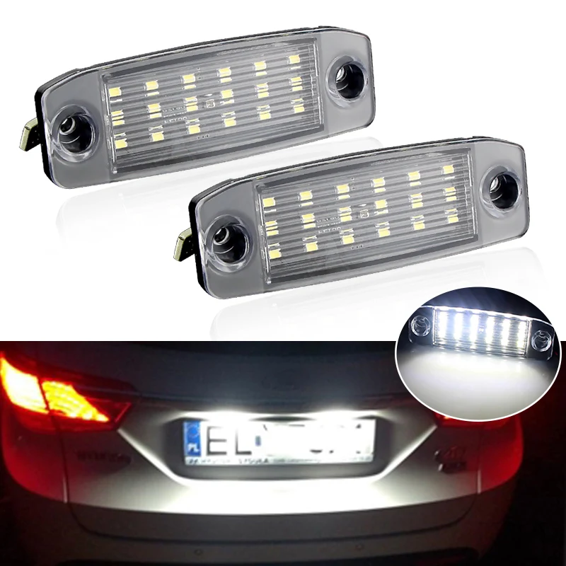 

2pcs 12v White 18LEDs For Kia Sportage 2010-up For Hyundai Kona 2017- For i40 CW 2011- High Quality SMD Car License Plate Lights