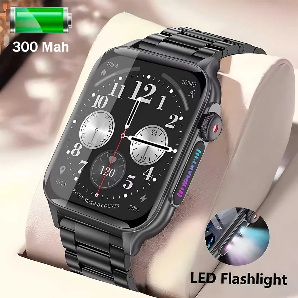 2024 New Colorful Breathing Lamp Men Smart Watch AMOLED HD Large Screen Sport Tracker Health Monitoring BT Call smartwatch Women