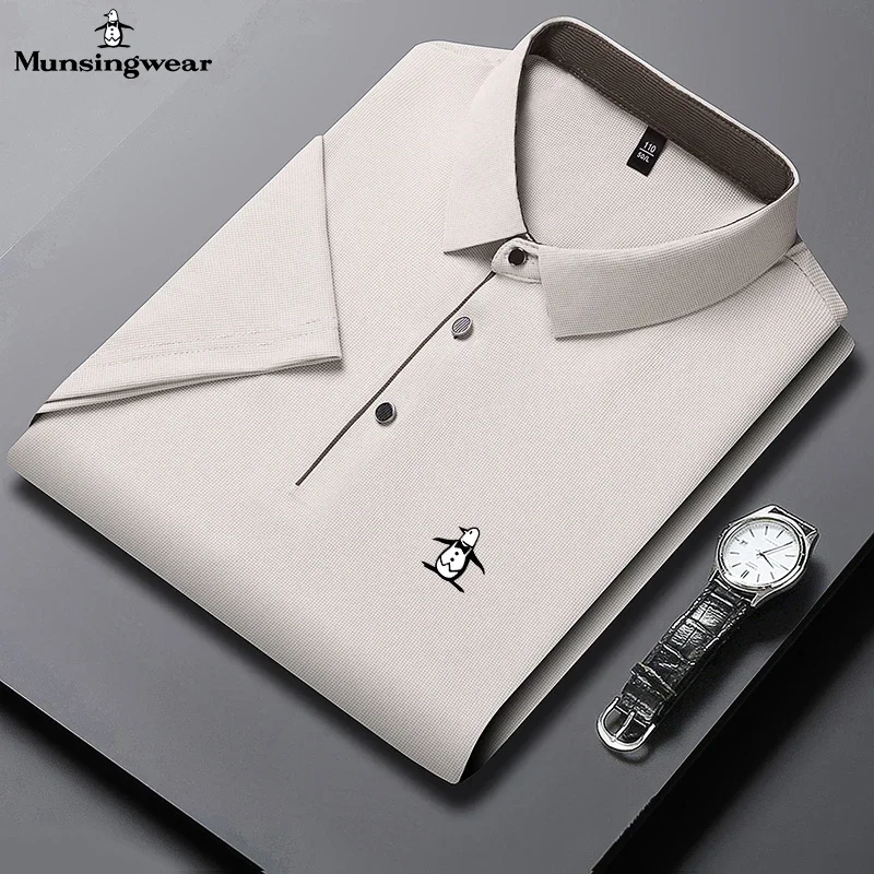 

Summer new men's business casual short sleeved shirt, solid color polo shirt, fashionable, breathable,comfortable, versatile top