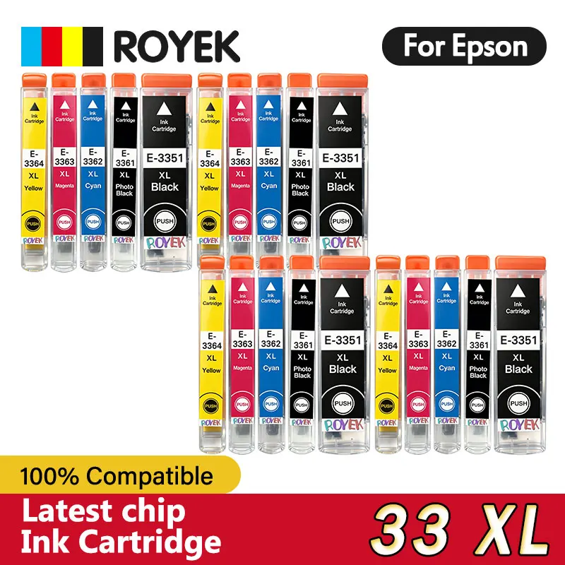 

33XL 3351 Ink Cartridge For Epson T33 XL T3361 Compatible Expression Premium XP 530 540 630 640 635 645 830 900 Printer