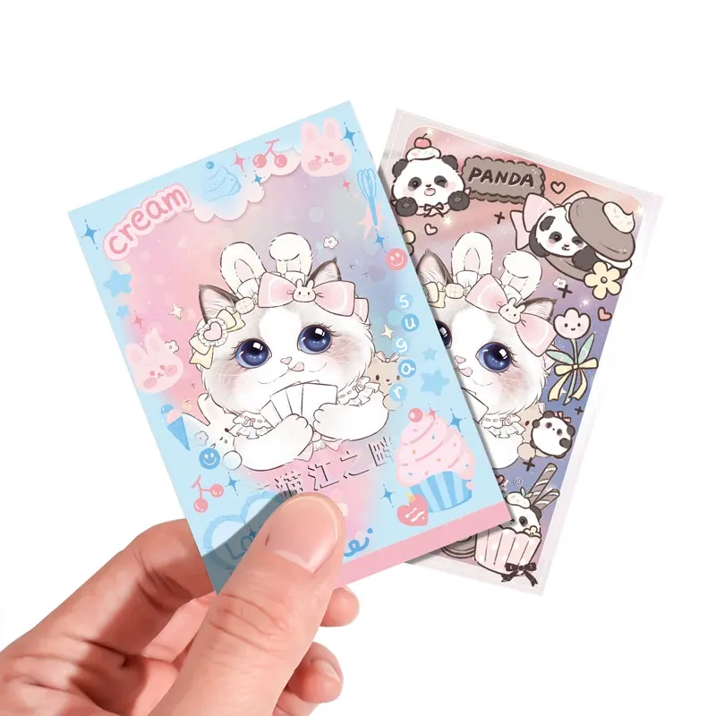 50Pcs Lace Flower Transparent Clear Sleeves Korea Idol Photo Holographic Protector Album Card Set Trading Cards Shield Cover