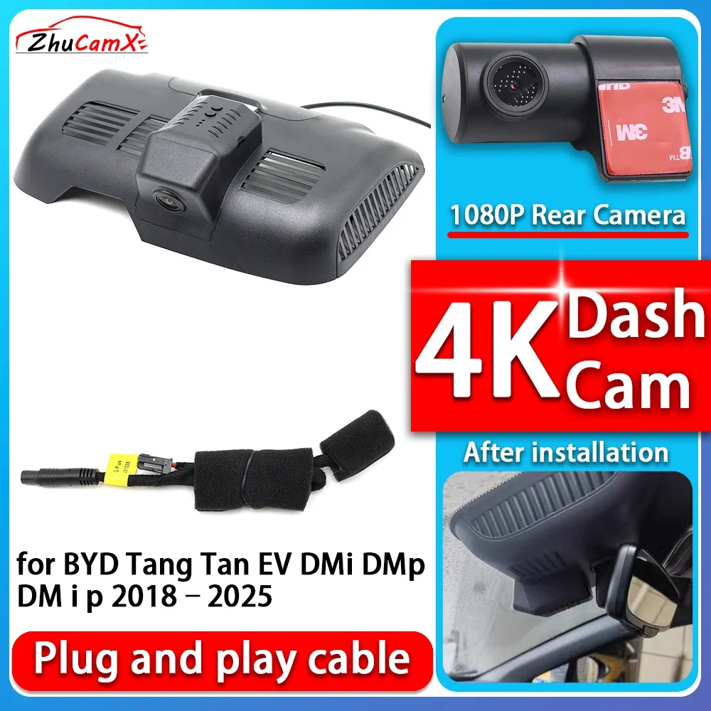 

4K 2160P Camera Plug and Play Dash Cam Video Night Vision ForBYD Tang Tan EV DMi DMp DM i p 2018–2025