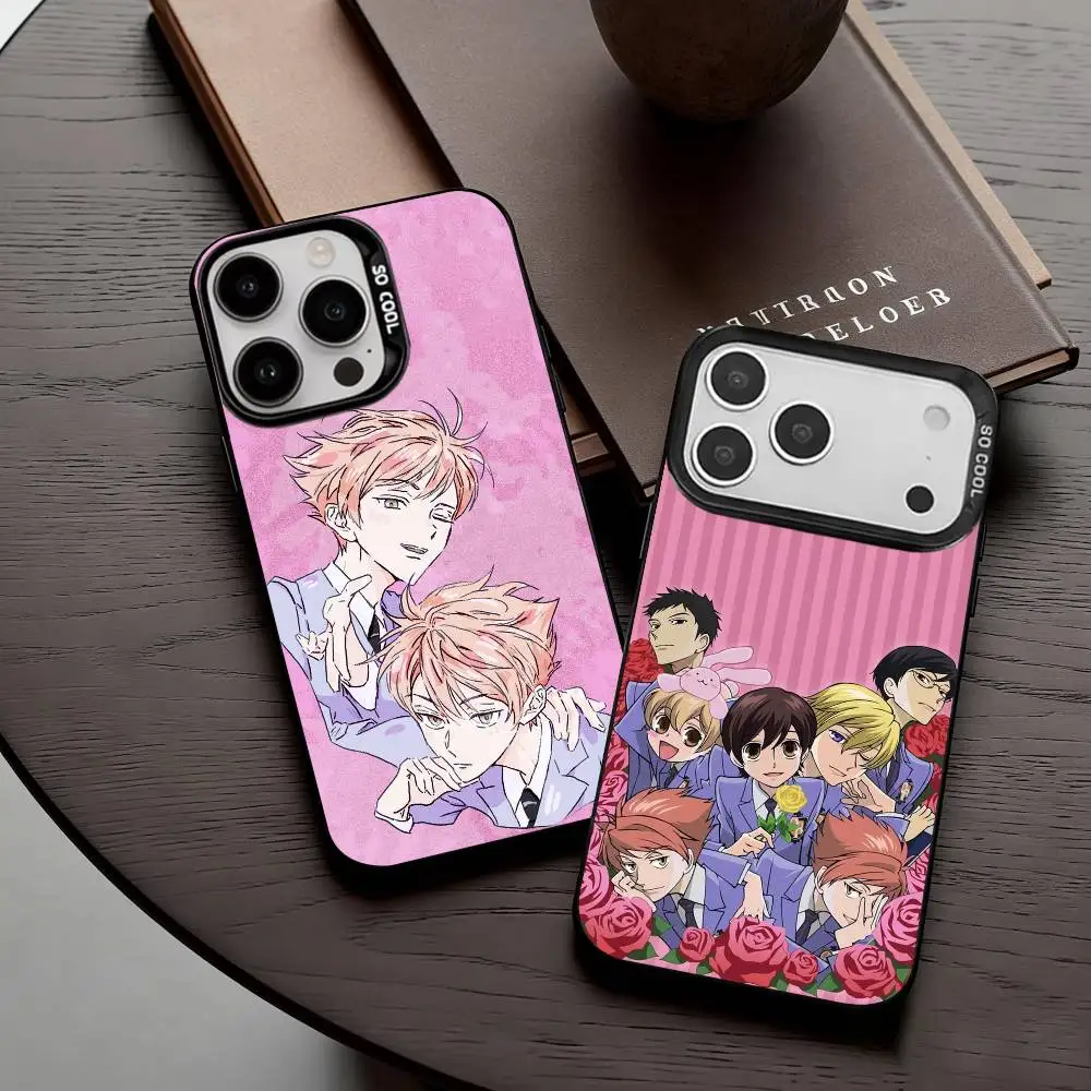 

O-Ouran High School host Club Phone Case For iPhone17,16,15,14,13,12,11 Plus,Pro Max Candy Silver Plated Inside Cover