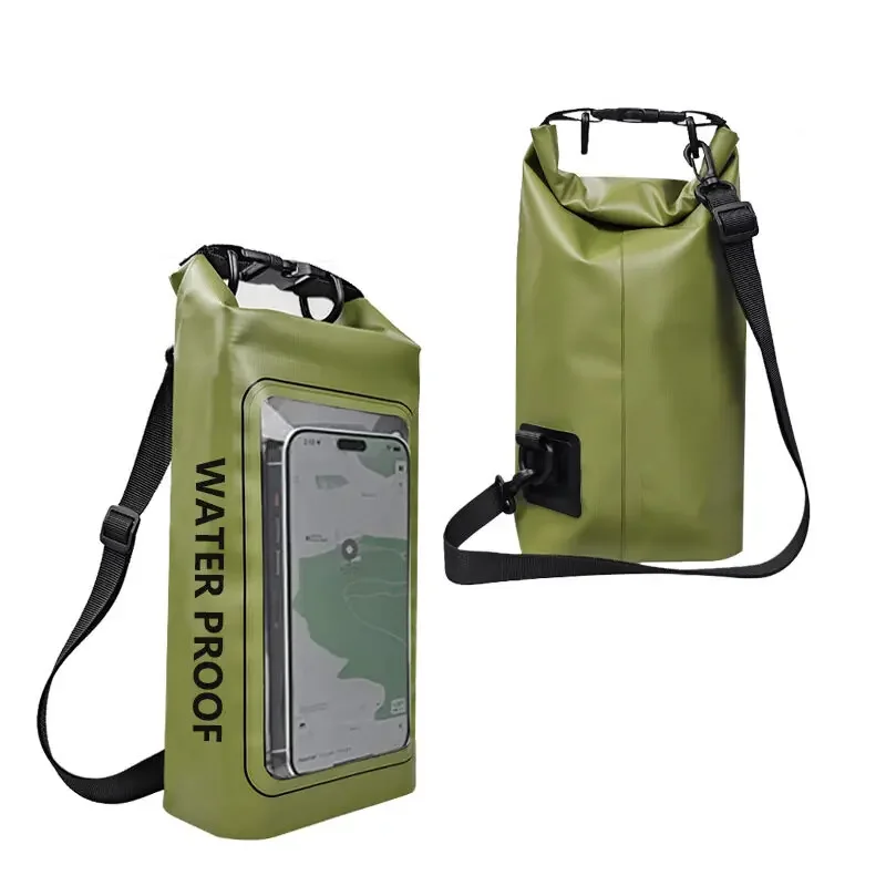 2l saco seco tela de toque sacos à prova dwaterproof água para trekking deriva rafting surf caiaque sacos esportes ao ar livre equipamentos acampamento xa394q