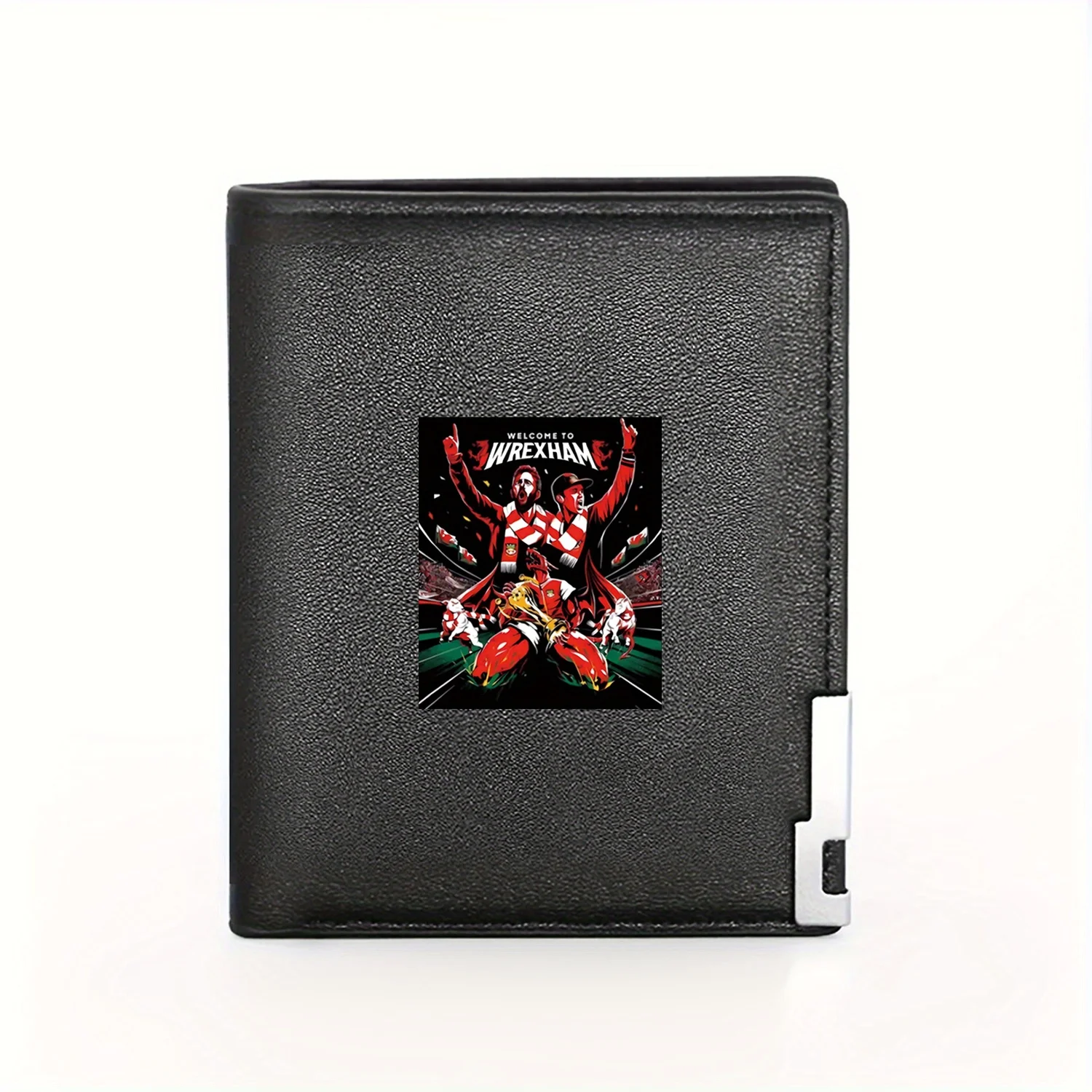 Wrexham AFC Victory Celebration Impresión gráfica Cartera elegante para hombres Negocios Casual Elegante Simple Práctico Calidad Navidad