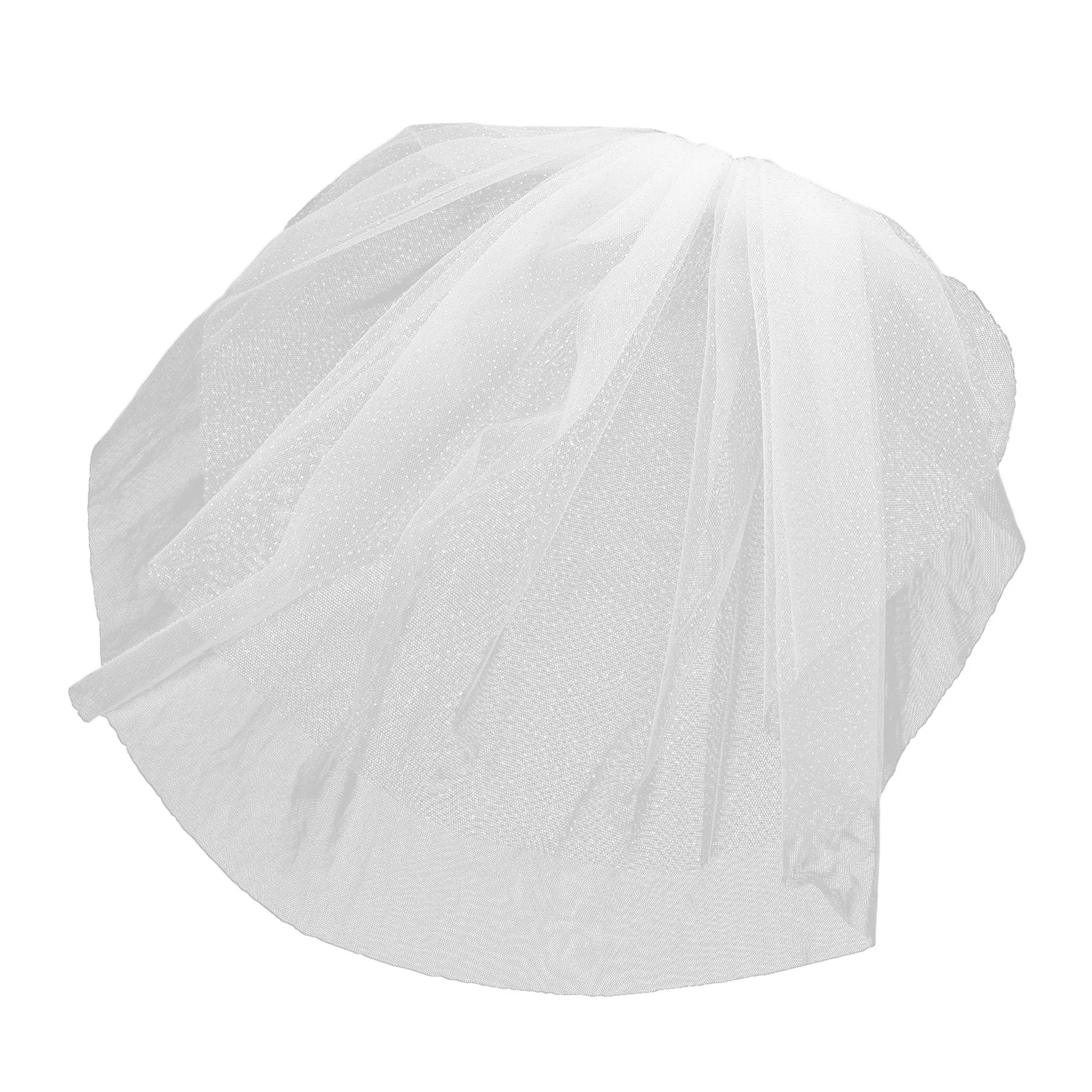 

Double Layer Veil: White Two Tier Bridal Veil With Comb Flower Lace Tulle Wedding Hair Accessory For Bride Bachelorette