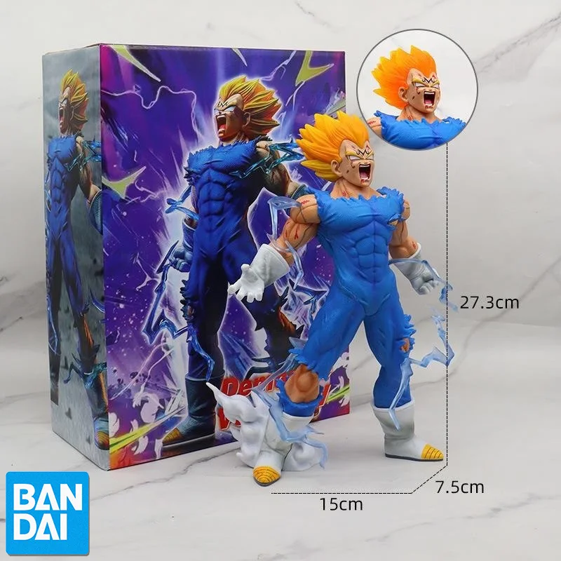 

27CM Anime Dragon Ball Z Self-destruct Majin Vegeta Action Figures Super Saiyan Statue GK Vegeta Figurine Collection Model Toys