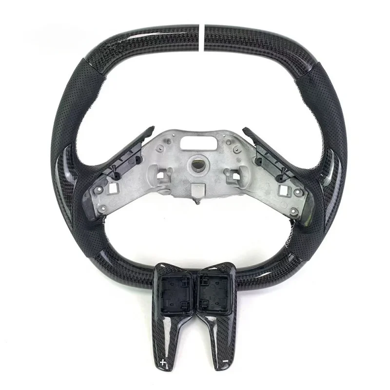 For Chevrolet Corvette C8/C6/C7/Camaro/Cruze SS/ZL1 Customizable Carbon Fiber Steering Wheel | 2010-2019