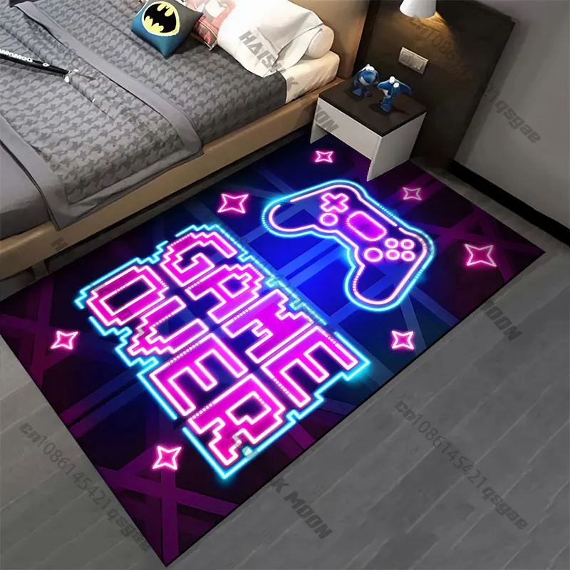 Gaming console game over message carpet Yoga living room room decor children's crawling mat doormat area rug games mat