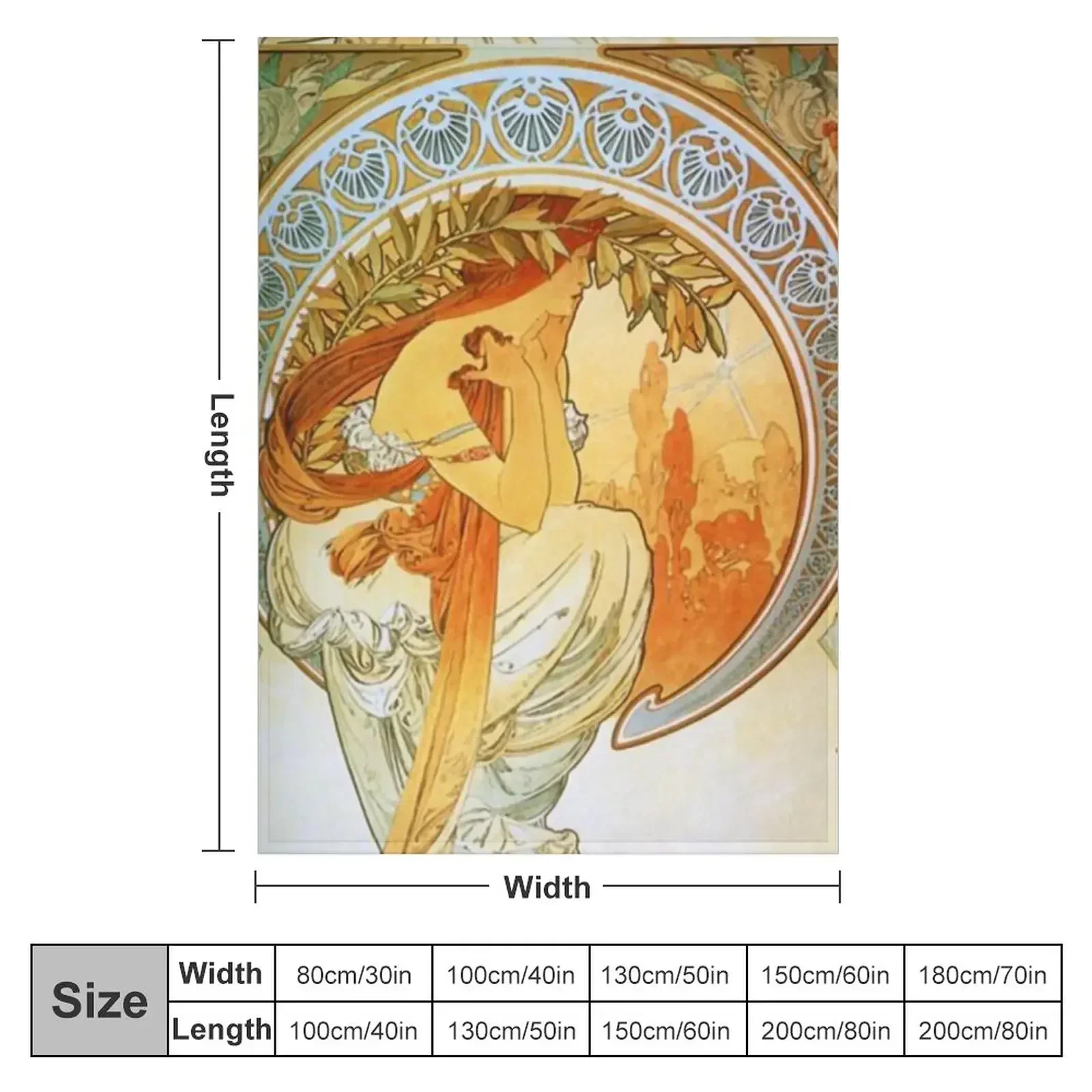 Alphonse Mucha, Vintage Throw Blanket Blankets For Baby Decorative Sofa Decoratives blankets ands Tourist Blankets