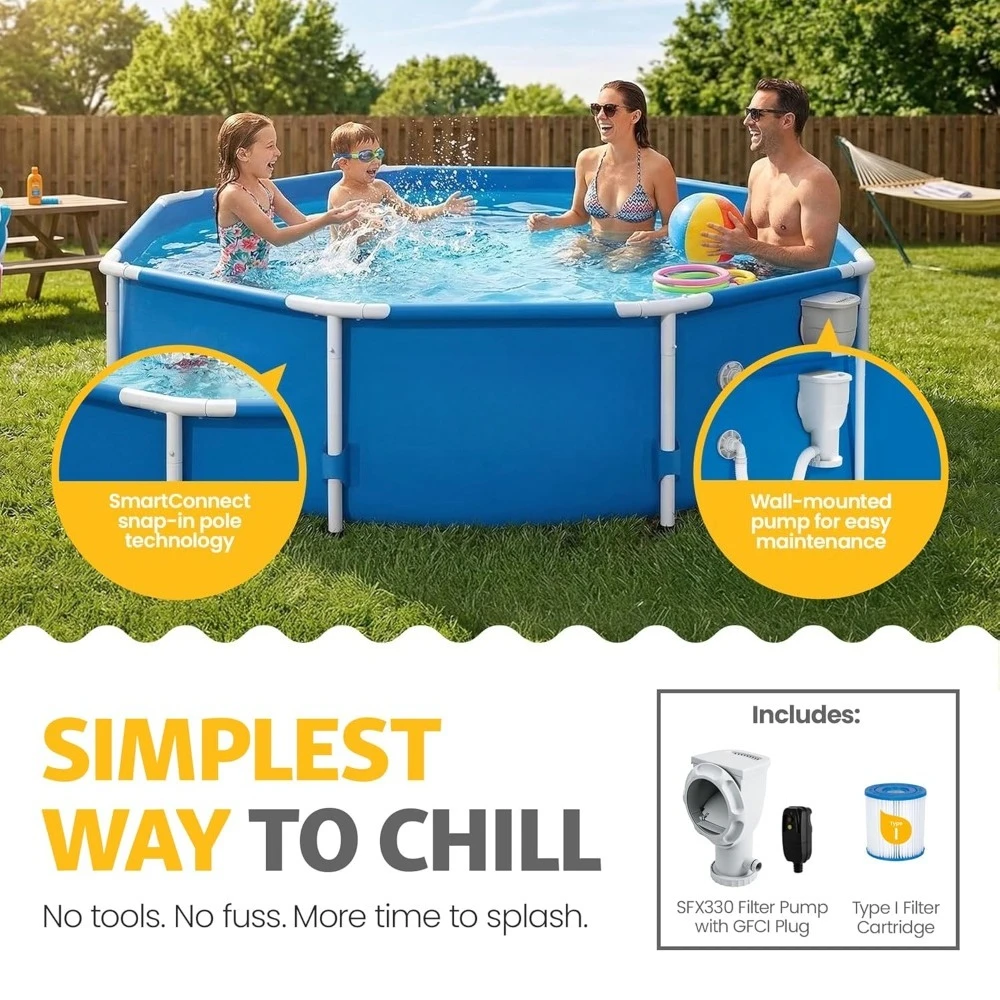 8ft Round Above Ground Swimmin - Outdoor Furniture Types recension och pris