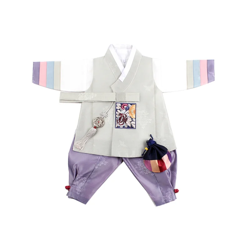 

Boys' Stage Hanbok Fashion and Simple New Style Customized National Costumes Children's for Minority Boys.