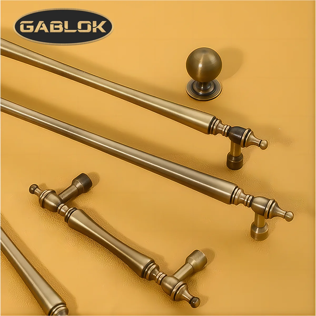 

GABLOK Vintage Handle Brass Retro Pulls European Style Multipurpose Kitchen Cupboard Drawer Cabinet Knobs