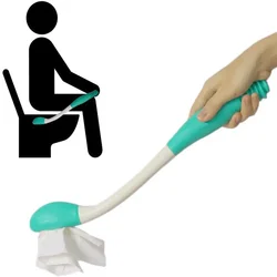 Toilet Aid Wiper Self Assist Bathroom Bottom Butt Wipe Helper Wand Long Reach Comfort Wipe Tool Paper Tissue Cleaning Brushes