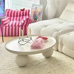 Makeup Coffee Table Bedroom Round Design Modern Luxury Floor Center Bedside Table Small Mesa Centro Living Room Furnitures