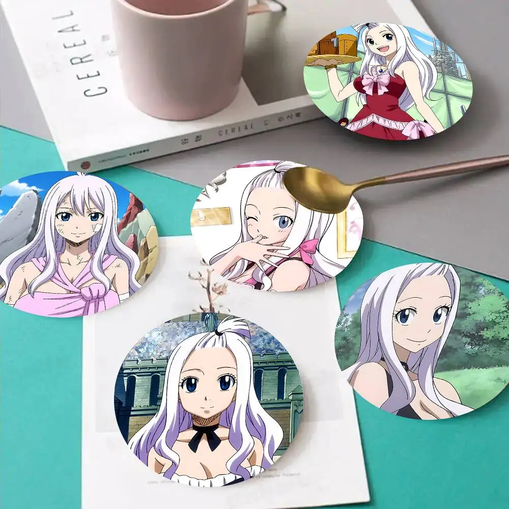 1pc Mirajane Strauss Fairy Tail Wooden Coaster Colour Printing Cup Mat Home Desk Decoration Gifts