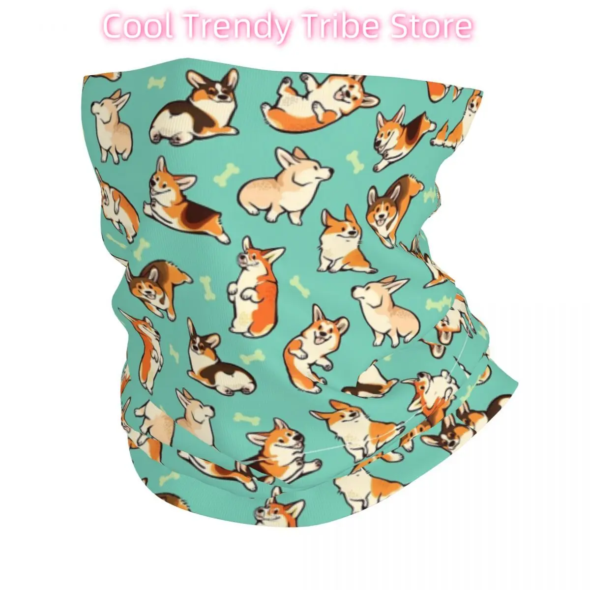 

Jolly Corgis в зеленой банке, маска с принтом, шарф, теплый велосипедный шарф, велосипедный шарф, унисекс, для взрослых, зима