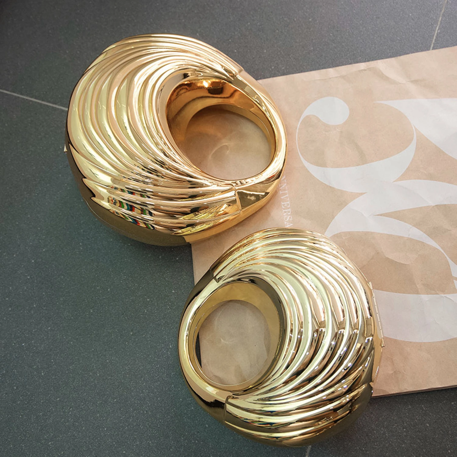 Goldene Luxus-Designer-Abendtaschen, Modische Exquisite Damenhandtasche mit Abnehmbarem Kettenriemen, Umhängetasche für Hochzeit & Party – Detail 8