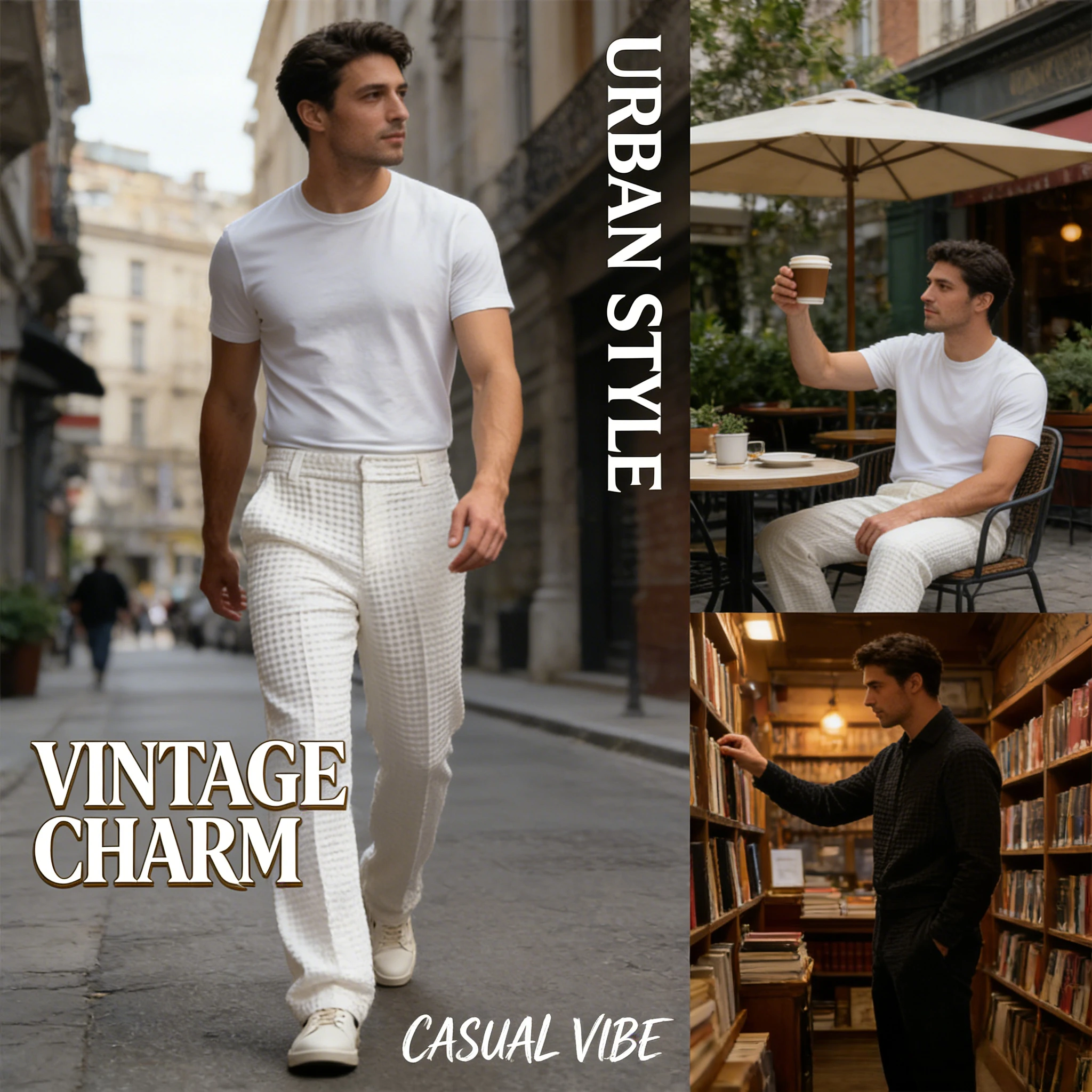Mens Formal Business Solid Color exture Slant Front Pocket Straight Leg Casual Vacation Fashion Suit Pants
