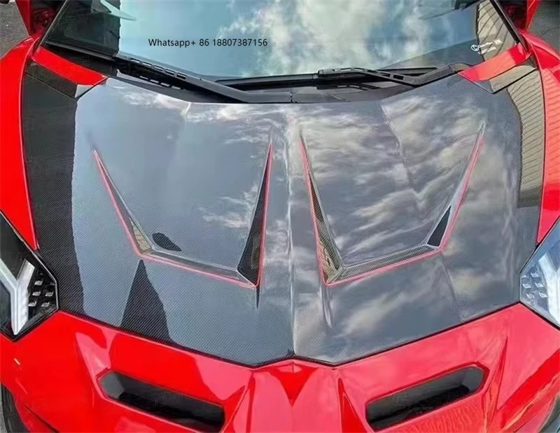 

forLamborghini Aventador LP700 LP720 LP750 Upgrade 1016 Style Engine Hood Carbon Fiber Engine Hood Body Kit