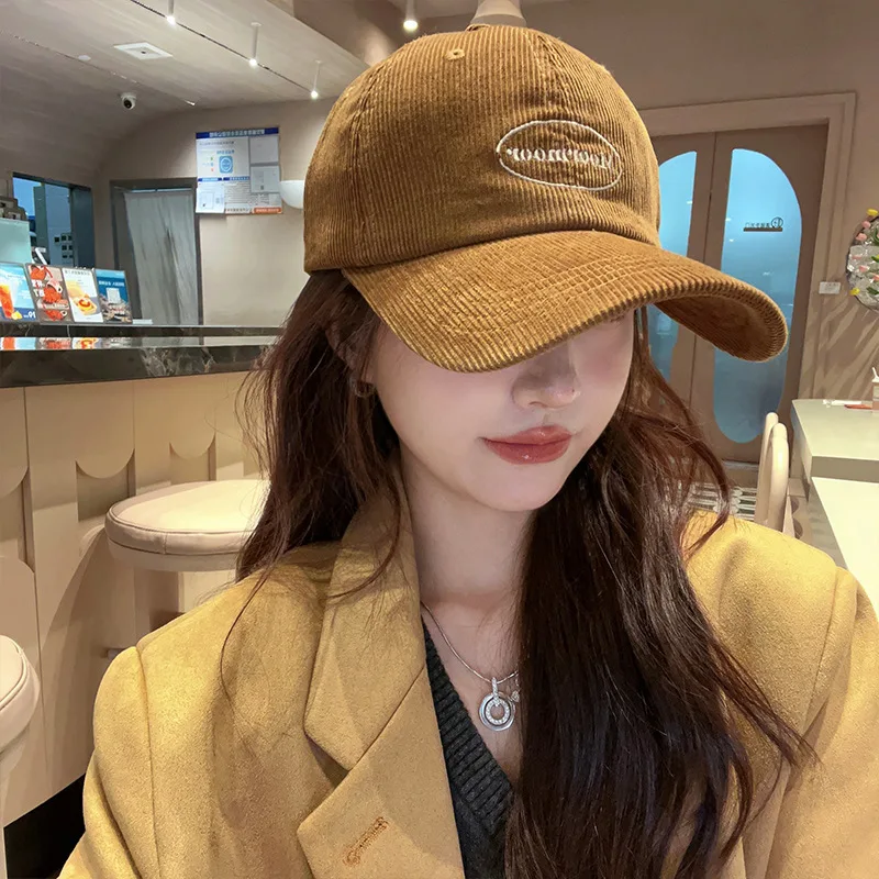 الخريف والشتاء قبعة بيسبول سروال قصير جديد حروف مطرزة قبعة متعددة الاستخدامات النسخة الكورية موضة تظهر وجه قبعة صغيرة