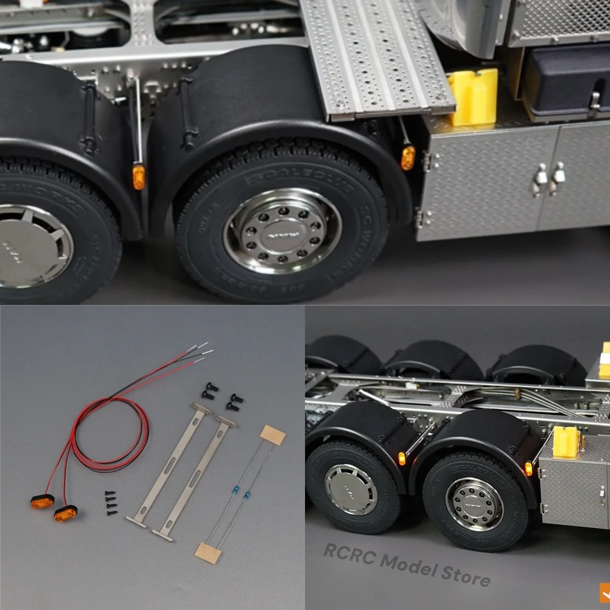 

1/14 RC Toy Truck Crawler Side Light Clearance Lamp Position Lights For Tamiya 1/14 RC Tractor Truck 770S ACTROS FH16 Car Parts