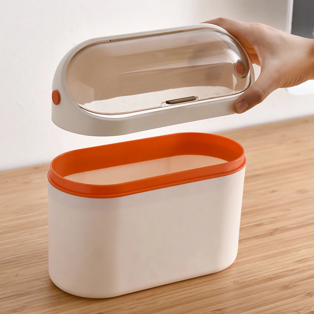 

Hanging Kitchen Waste Bin Small Garbage Can Flip Lid Wall Mounted Design Food Waste Container Hanging Trash Can