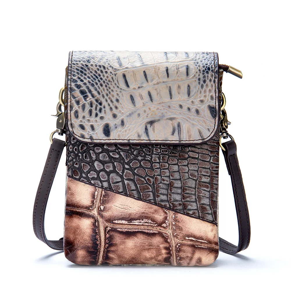 New In Women's Shoulder Bag 2022 Trend Genuine Leather Mini Crossbody Bag Crocodile Ladies Luxury Design Totes Phone Bag