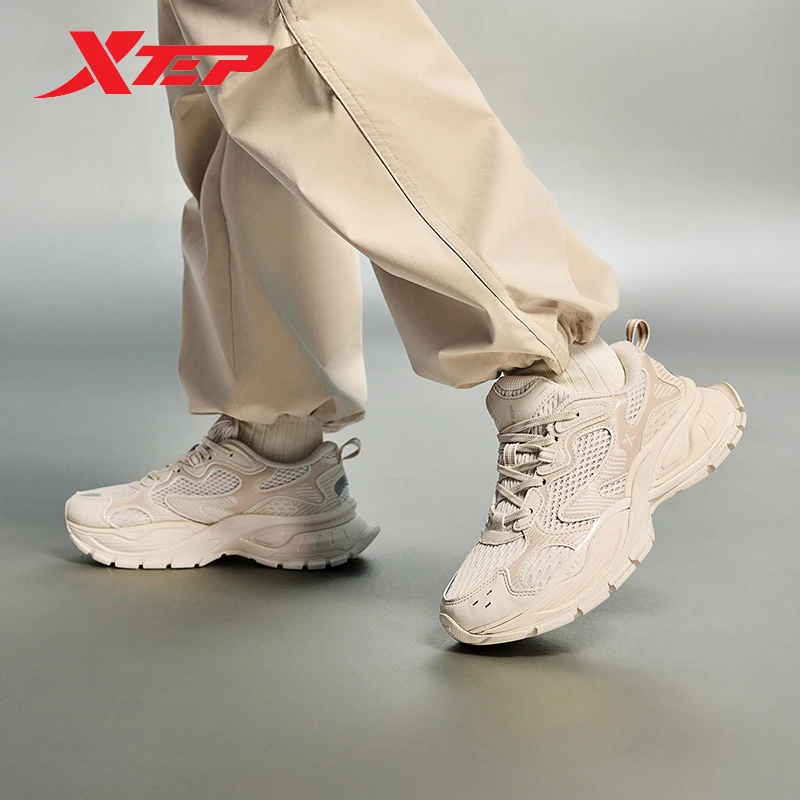 Xtep Basque Casual Shoes For Men 2024 Winter Comfortable Fashionable Sports Shoes Breathable Thickened Sneakers 876419320010