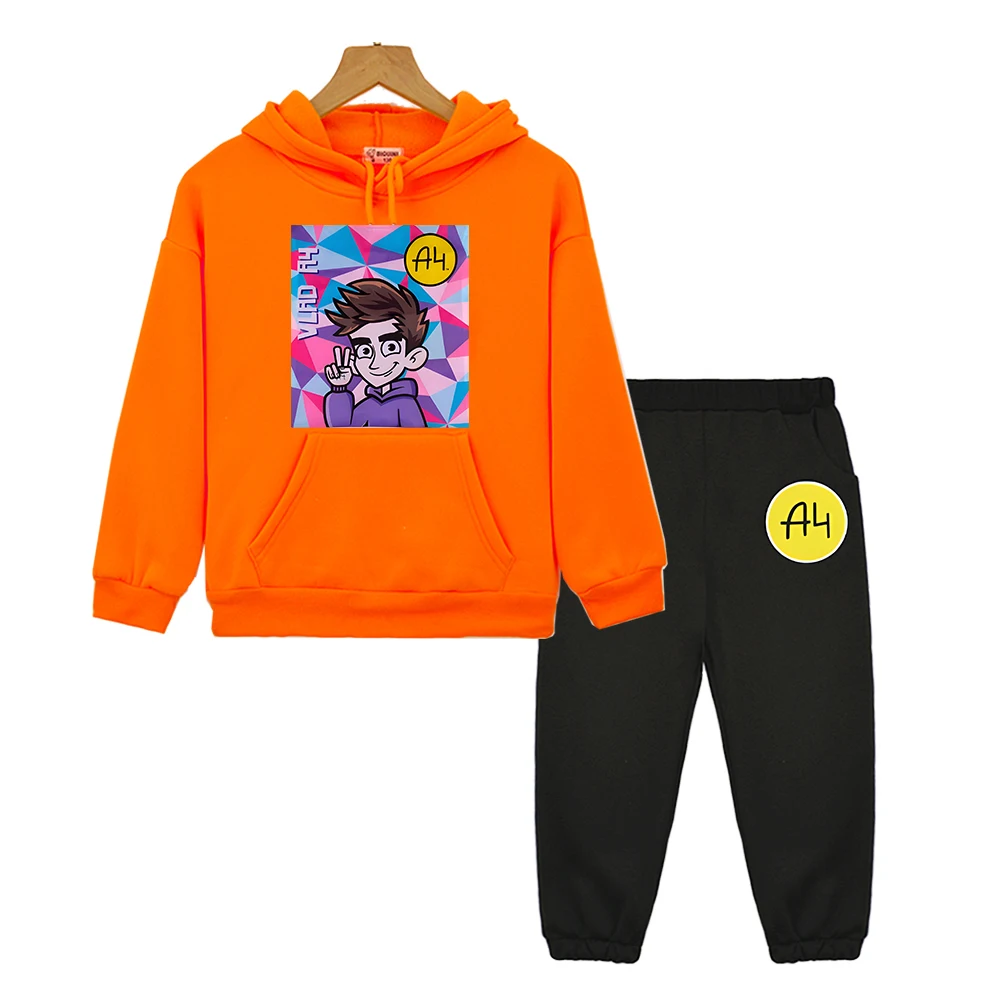 Merch A4 Lamba kids boutique clothes Hooded Sets Sweatshirt Autumn Pullover Jacket Cat A4 Vlad anime hoodie boys girls clothes