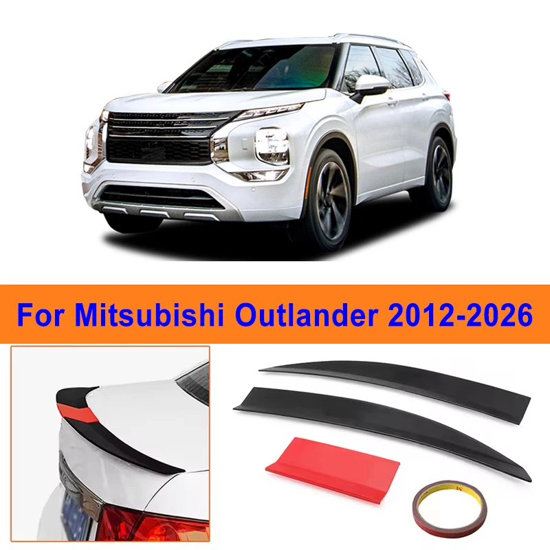 

For Mitsubishi Outlander 2012-2026 3-Section ABS Rear Trunk Spoiler 115-125cm Adjustable Sports Decor Top Wing Car Parts