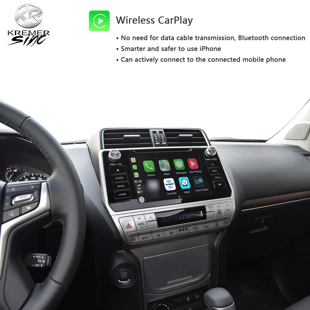 Wireless CarPlay Android Auto for Toyota  kSmart Auto Wireless Android Auto for Prado VX  Prado 150  Landcruiser Pardo Kakadu