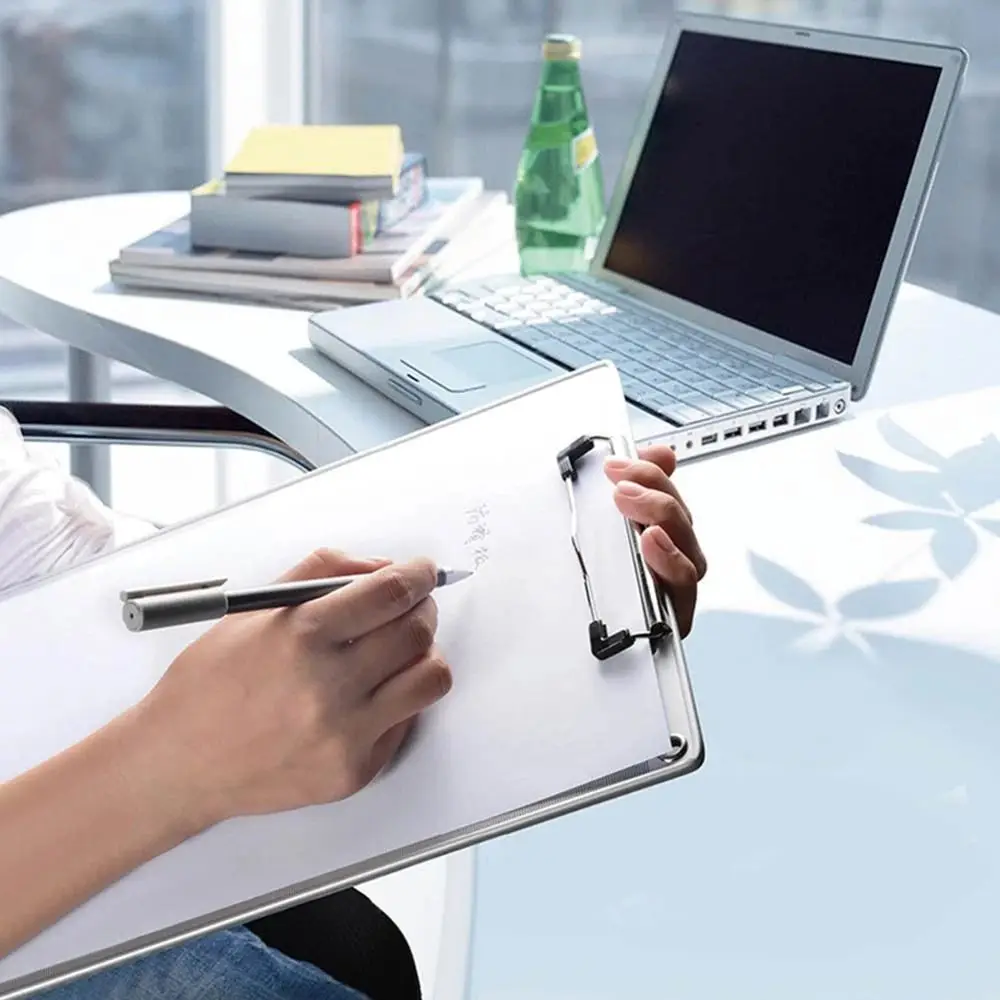 

Stationery Aluminum Alloy A5 Paper Ticket Storage File Folder Writing Pads Clipboard Writing Board Clip A4 Document Holder