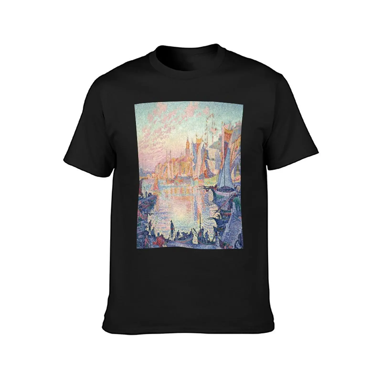 The Port of Saint-Tropez-Paul Signac T-Shirt customs korean fashion cute tops oversized mens cotton t shirts