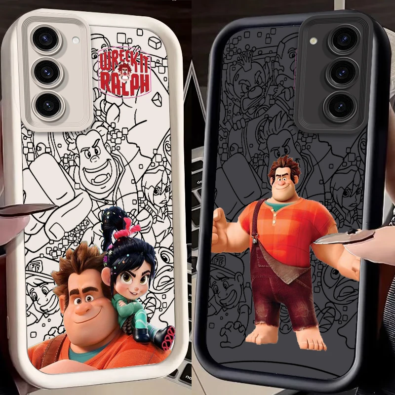 Wreck It Ralph Cartoon Disney For Samsung Galaxy S25 S24 S23 S22 S21 S20 Ultra Plus FE 5G Eye Ladder Phone Case Soft TPU Cover