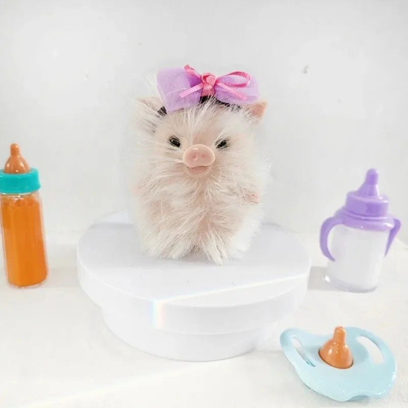 Realistic Silicone Reborn Pet Pig Stress Relief Simulation Decompression Lifelike Texture Hairy Surface Squeeze Children Gift