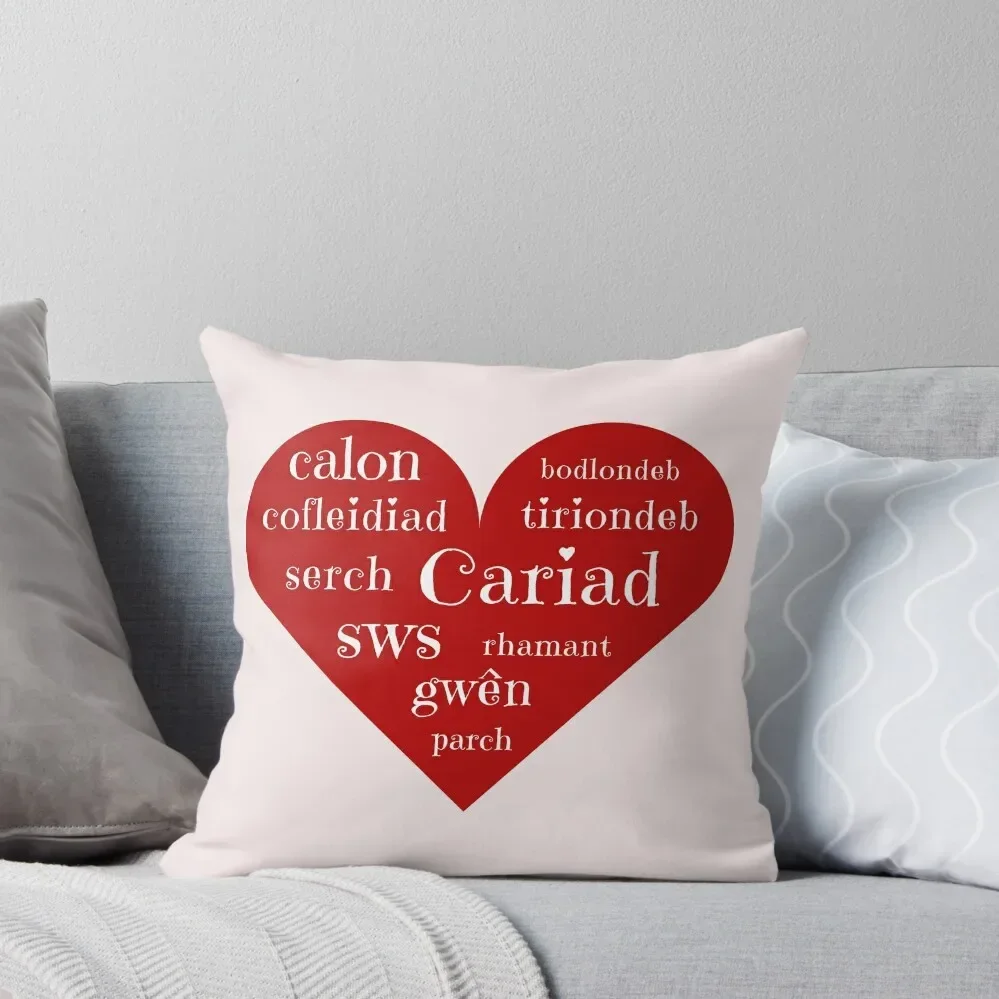 

Welsh Love Words Throw Pillow Decorative Cushions For Living Room Sofa Cushions Covers Sofa Cushion Cover luxury decor Pillow