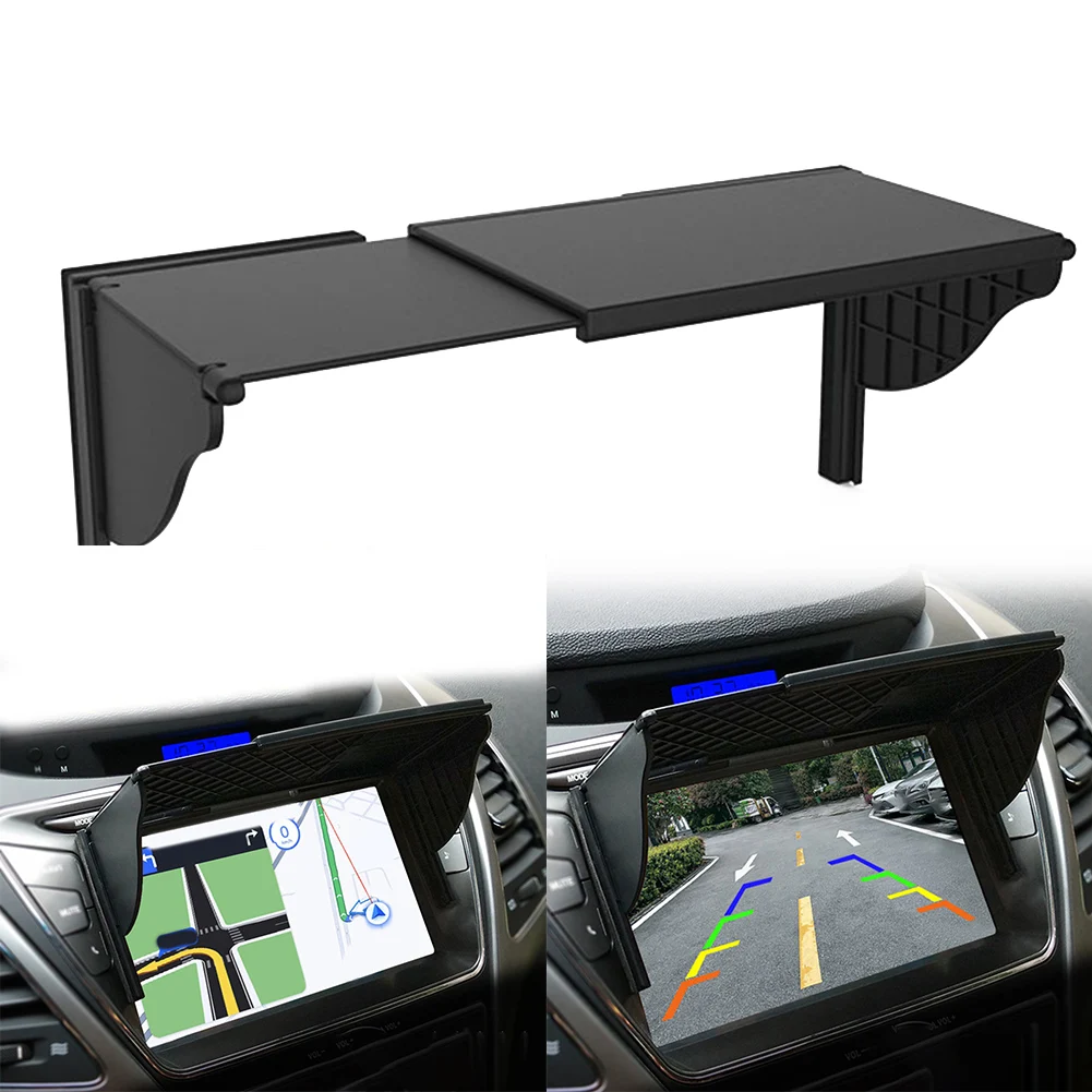 

Car GPS Navigation Sunshade Visor Lens Hood Cover to Minimize Glare and Improve Visibility with Two Stage Adjustable Design