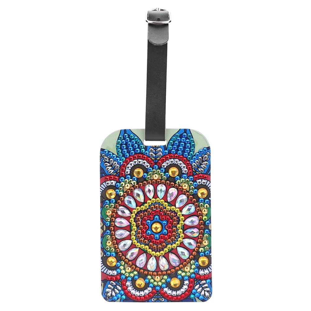 Mandala Flowers Luggage Label Boarding Pass Diamond Painting Special Shape Drill