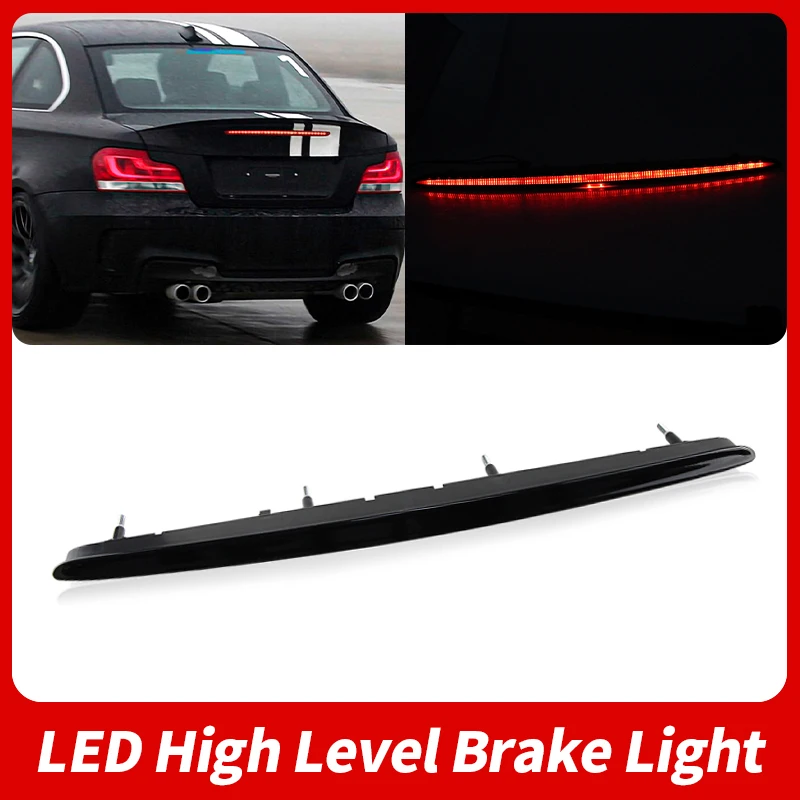 

Для BMW 1 серии 128i 135i M E82 E88 2007-2013 дымчато-красные линзы, светодиодный задний багажник, третий стоп-сигнал, автомобильные аксессуары 63257164978
