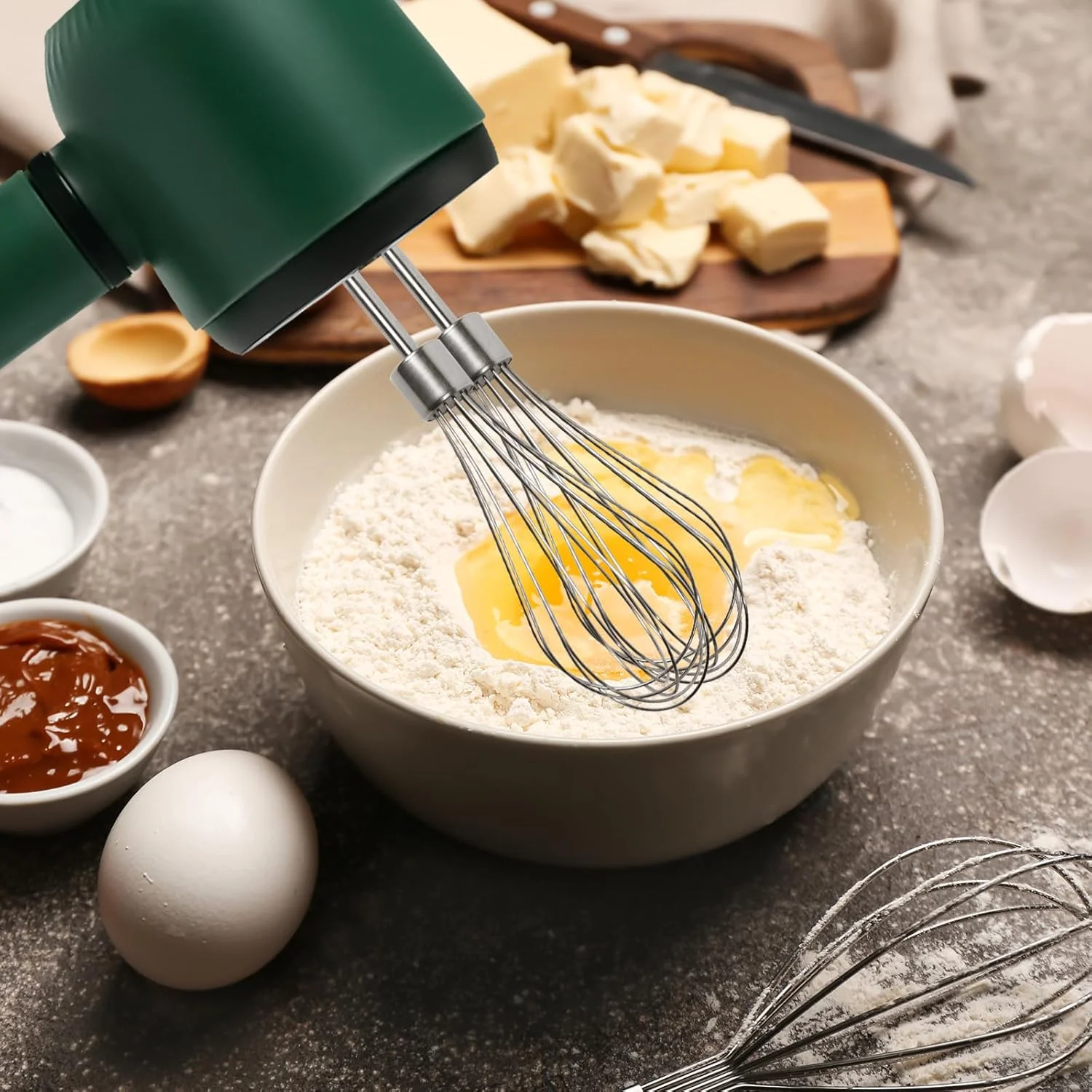 Cordless Hand Mixer  Whisk USB Rechargeable   Blender 304 Stainless Steel Portable Egg Beaters