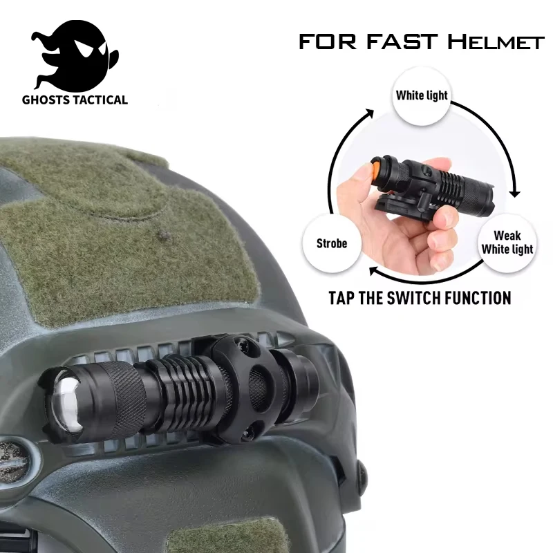 

WADSN Tactic Scout FAST Helmet Light AIrsoft Strobe Mini White LED Lamp Constant Momentary Huting Output Helmet Flashlight