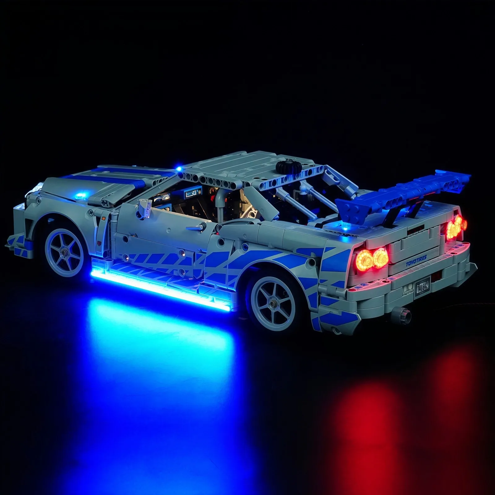 MAXCXT مصباح ليد ل ليجو 42210 2 سريع 2 غاضب نيسان سكاي لاين GT-R (R34) سيارة لتقوم بها بنفسك مصباح للزينة لا تشمل اللبنات #3