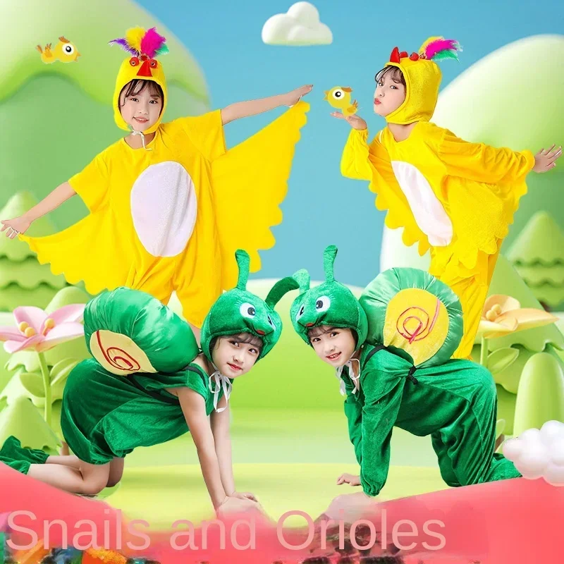 

Children's Snail and Oriole Animal Performance Clothing Small Snail Fairy Tale Performance Clothing Small Yellow Bird Clothing
