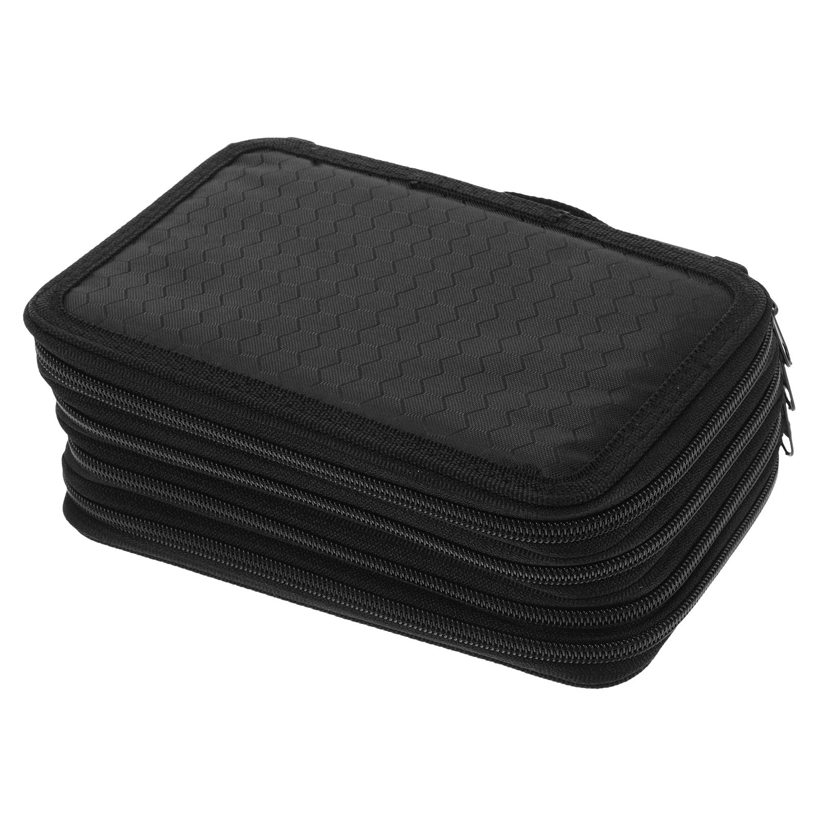 72 Fächer Bleistifthalter Organizer 4-lagiges Nylonetui mit Reißverschluss Große Kapazität Bleistiftbeutel Aufbewahrung für Reisen