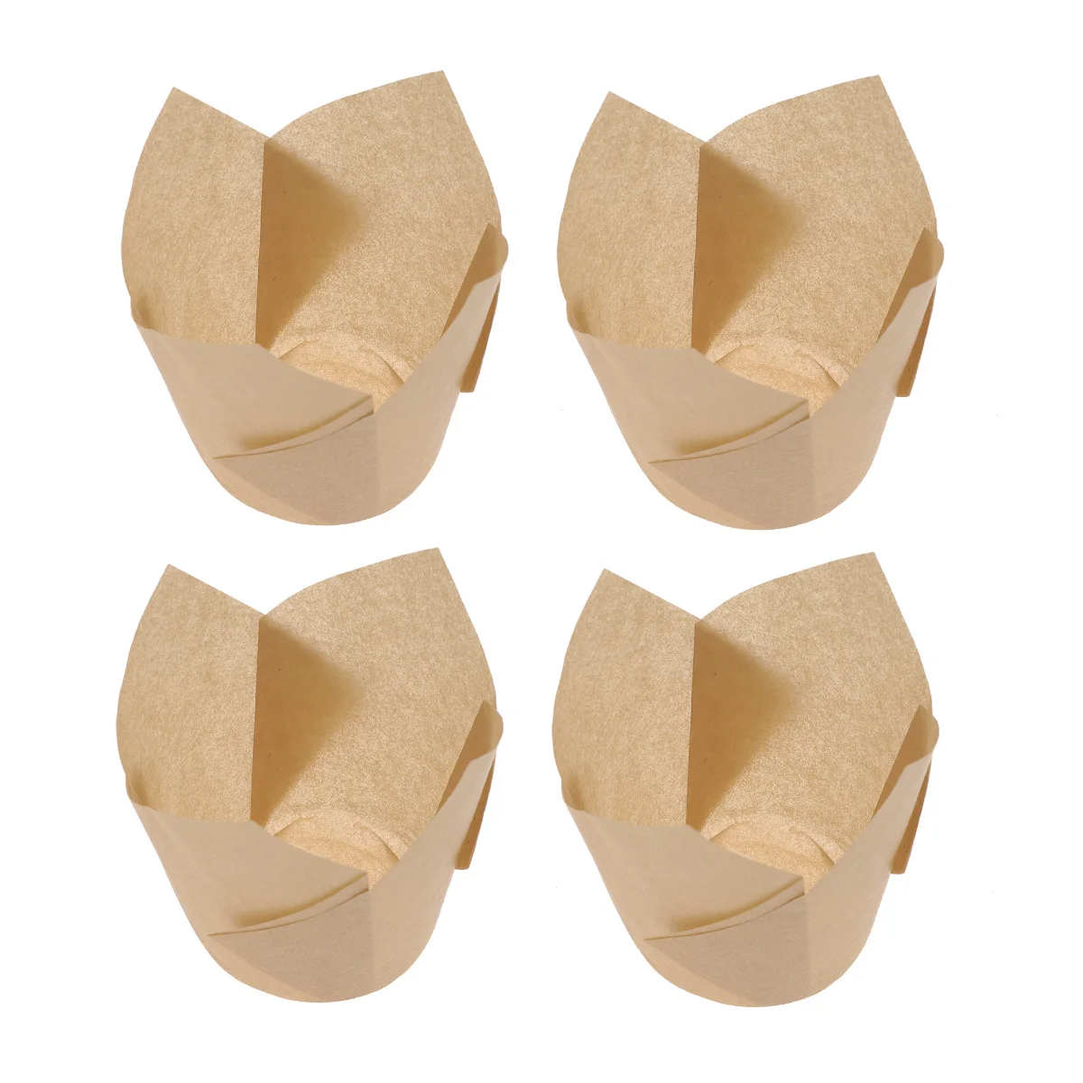 

100 Pcs Cake Cupcack Wraps Tray Containers Mini Muffins Cupcake Wrappers Baking Cups Tulip Shape Safe Food Ornaments