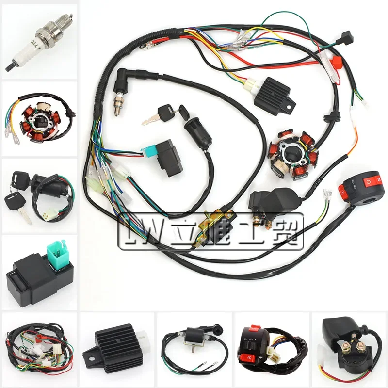 

Cross Country Motorcycle Wiring Harness Magneto Coil Handle Switch Assembly Atv Beach Vehicle 50-125CC