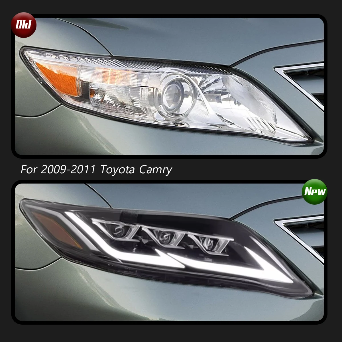 TYPY Car Lights For Toyota Camry US Version Headlight 2009-2011 LED Projetor head Lamp Daytime Running Light Auto Accessories